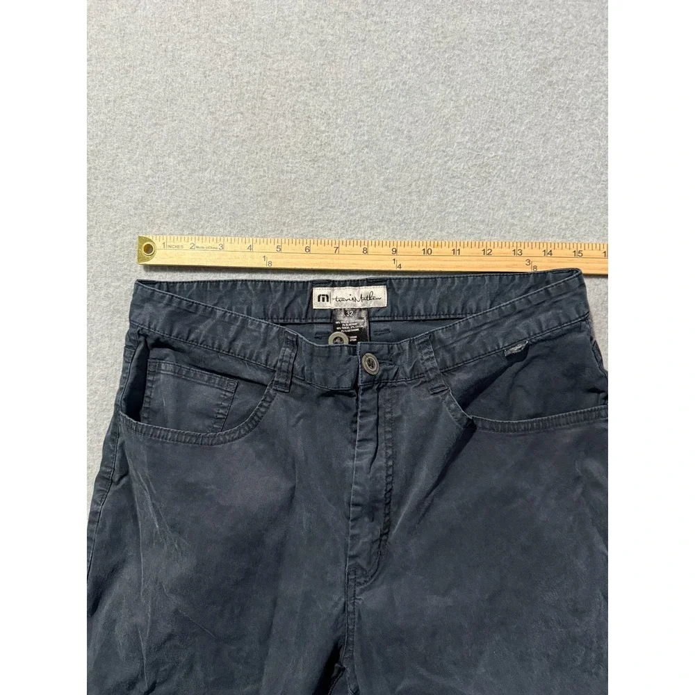 Travis Mathew Lightweight Black Pants Mens Size 32 Black Chino Casual RN#123280